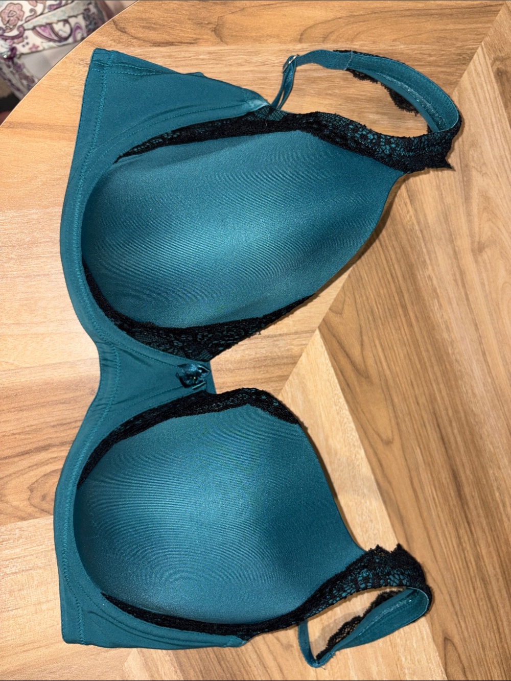 Soma brand Teal Lace-Trim Smooth T-Shirt Bra